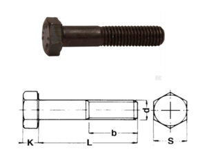 M10x1,0x65 Bult Fingängad 8.8 Obehandlad