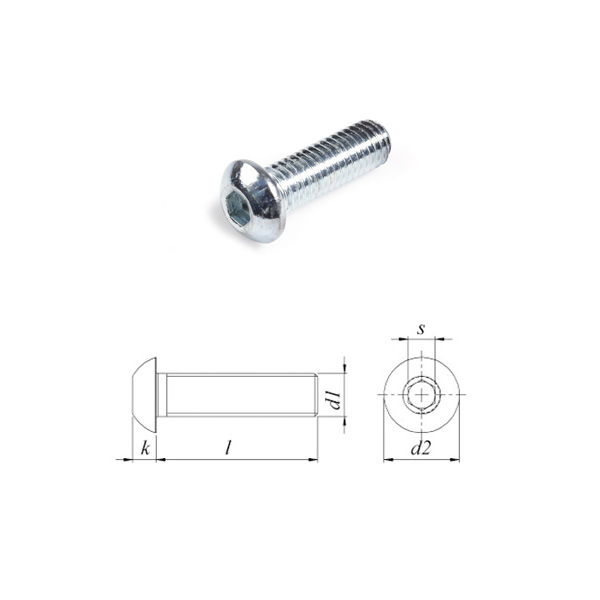 M8x30 Insex Kullrig 10.9