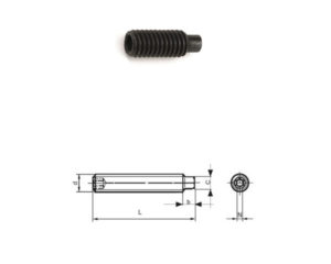 M4x16 Stoppskruv Tapp 10.9