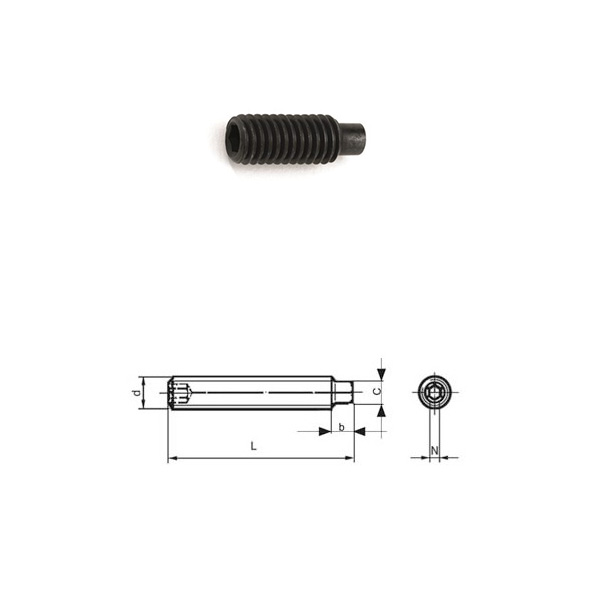 M3x8 Stoppskruv Tapp 10.9