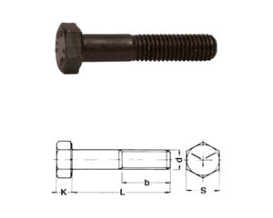 M12x35 Bult Obehandlad 12.9