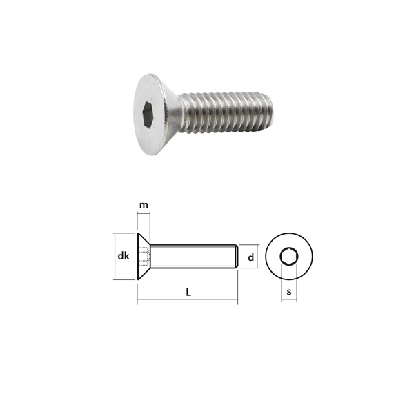 M5x20 Insex Försänkt A4