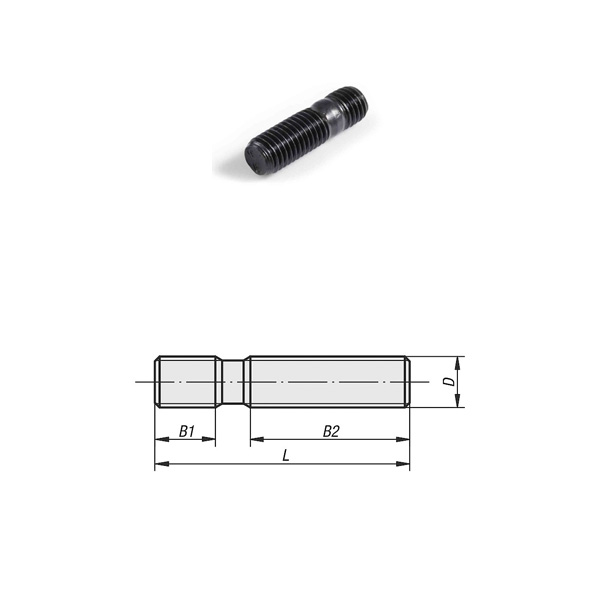 Pinnskruv M8x45 Obehandlad 8.8